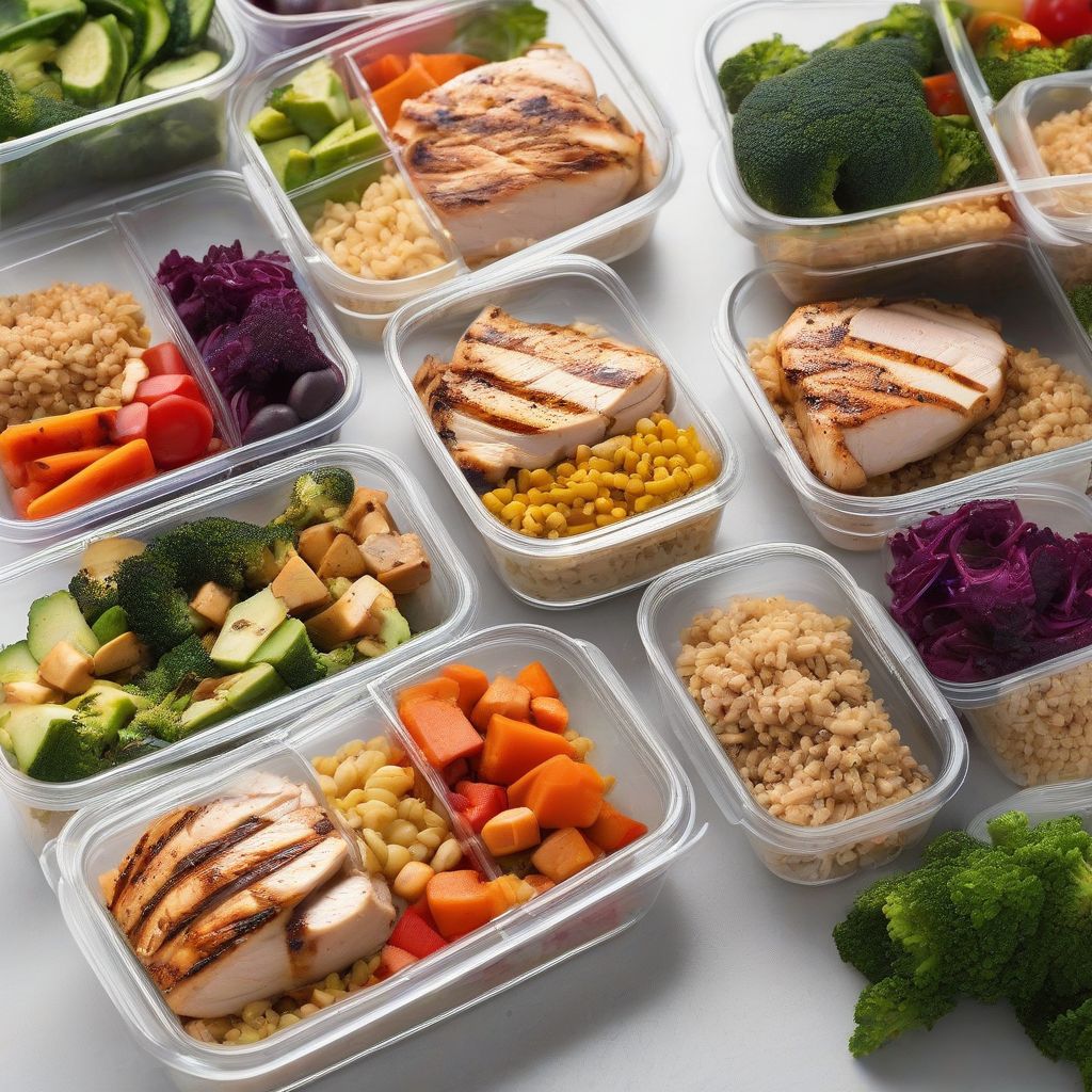 Colorful and Healthy Meal Prep Containers