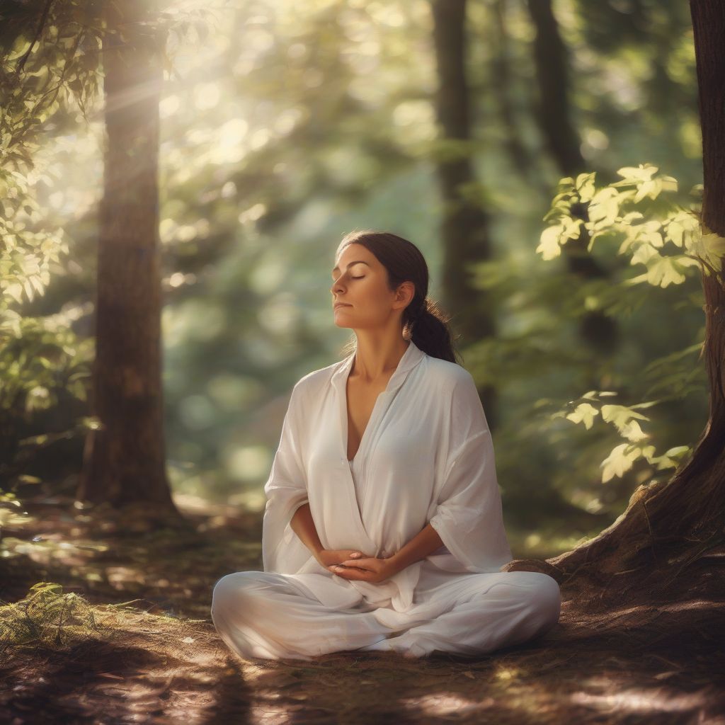 Woman Practicing Mindfulness Meditation