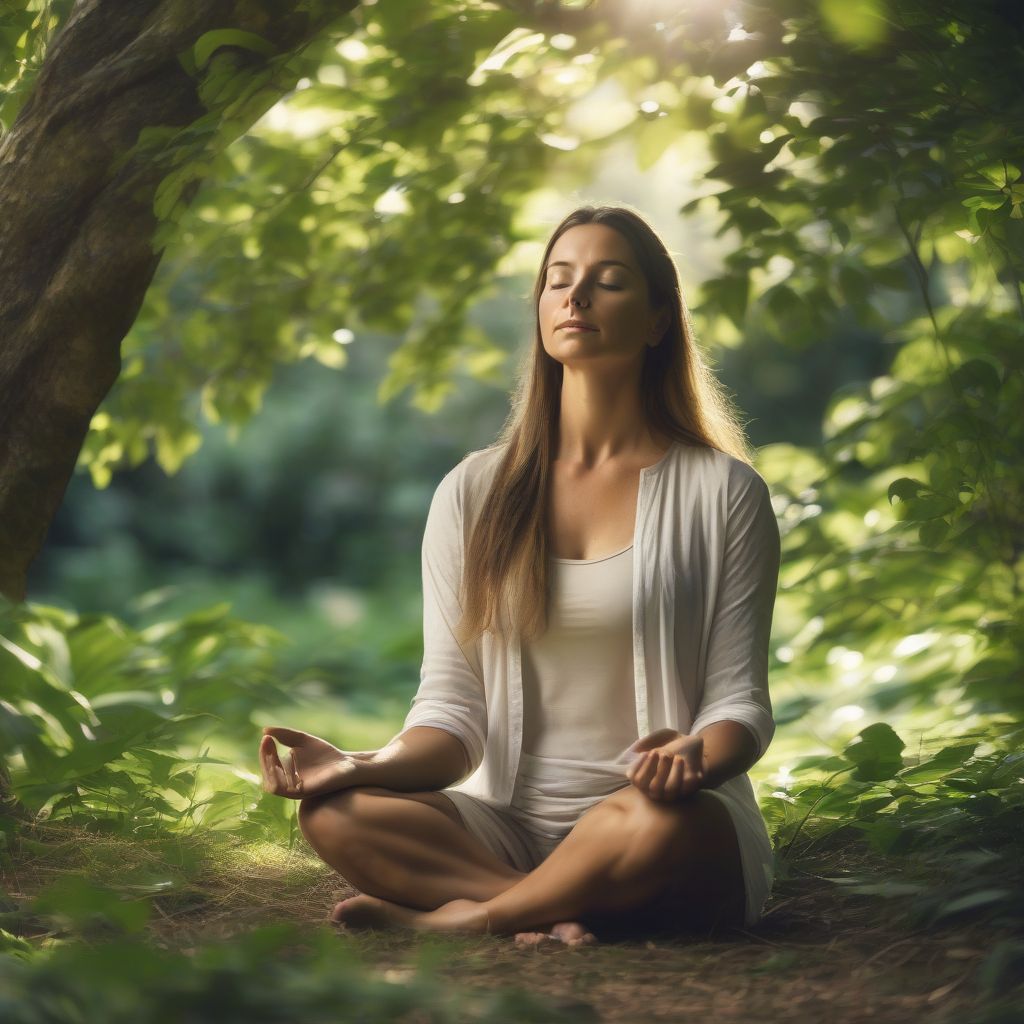 Woman Meditating for Self-Care